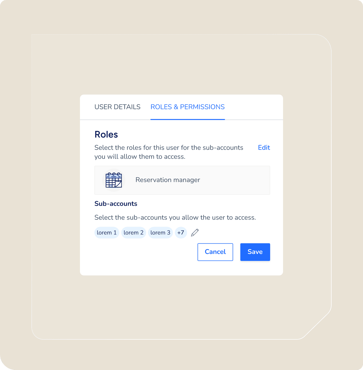 Role-based permissions