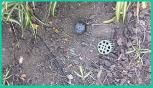 A fake sprinkler can be a good hiding spot for a key