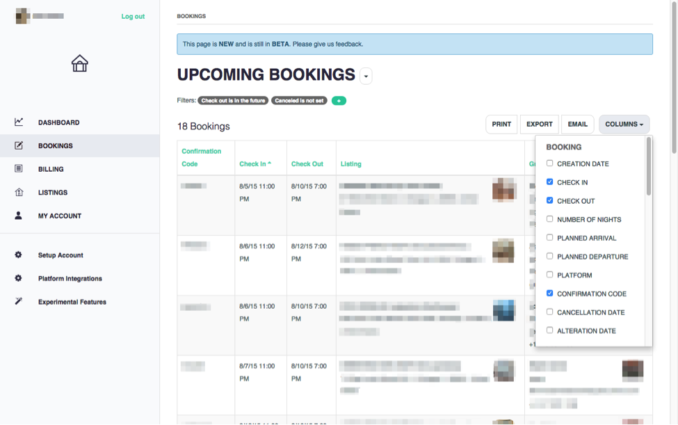 New Property Management Features Search Report Organize Guesty