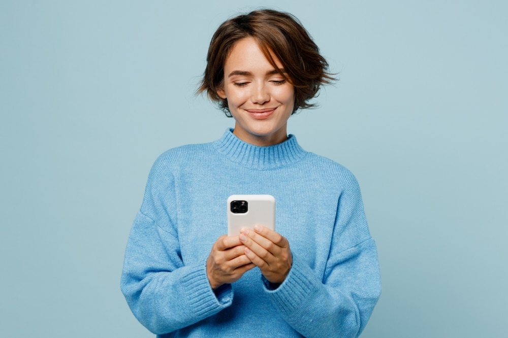 Woman using smartphone